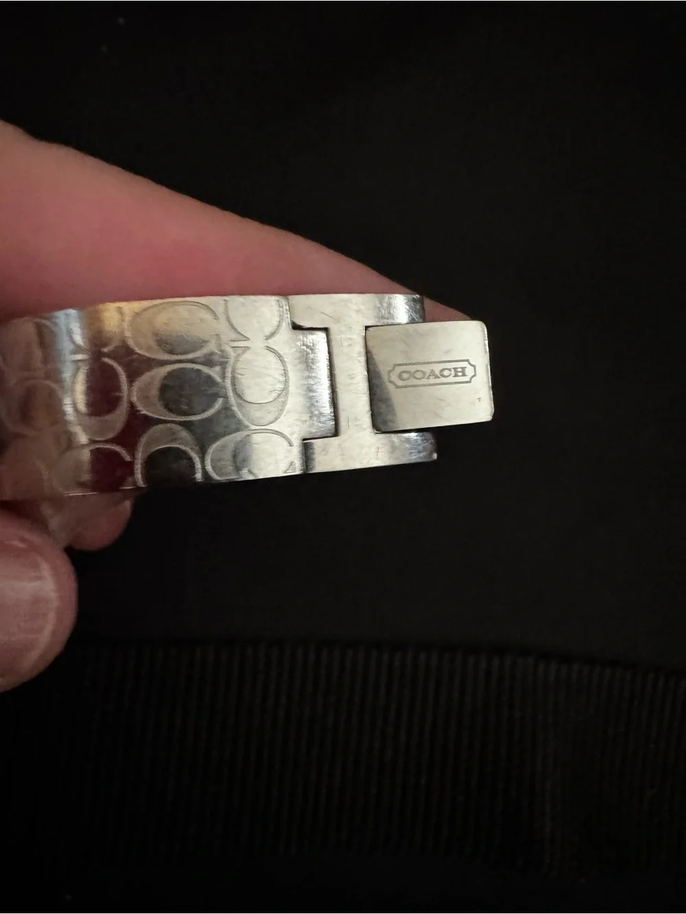 Coach polished silver